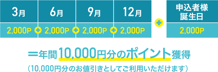 年間ポイント付与イメージ